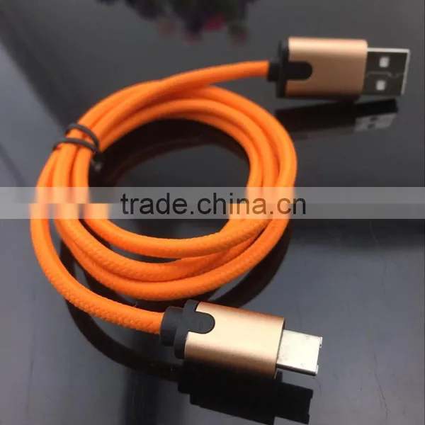 2016 Braided Mobile Phone 2 in 1 USB Cable&type C Charging Cable for Smartphone photo-2
