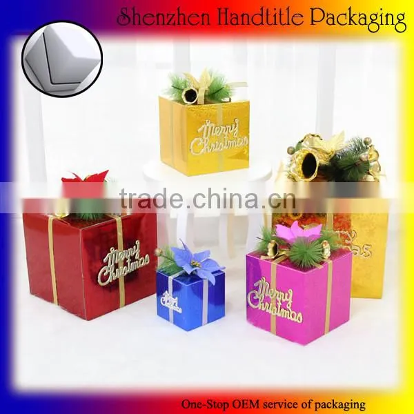 Decorative Packaging Christmas Paper Gift Box With Ribbon photo-2
