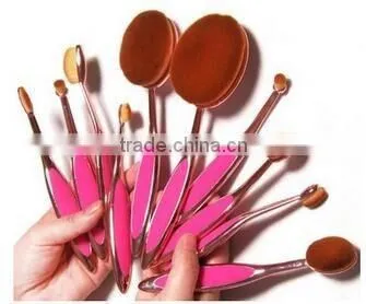 10pcs Kinds of Oval Makeup Brush Set photo-4