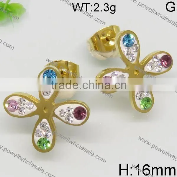 Newest Wholesale Gold Plated Earring With Crystal photo-6