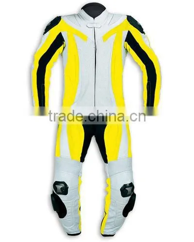 Geniune Leather Suit Top Grain Leather Suit Motorbike Suit photo-5