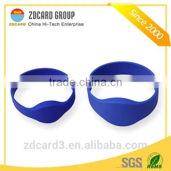 Good quality silicon adjustable RFID fudan08 chip wristband