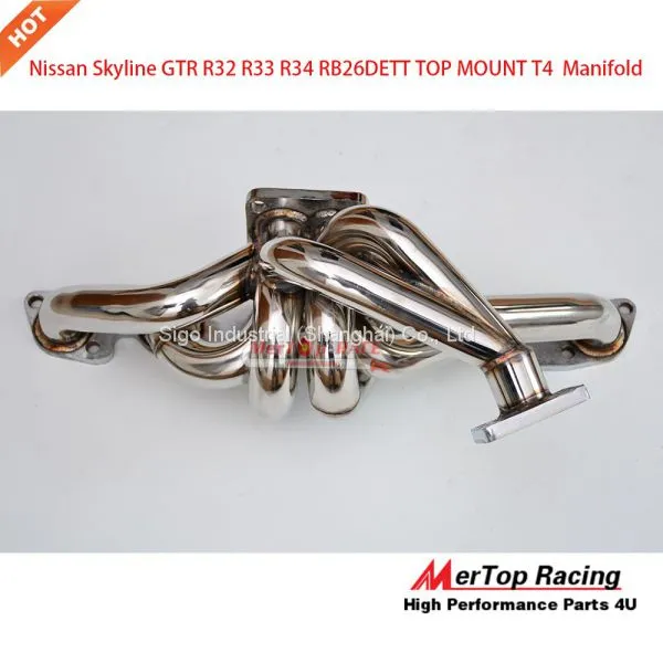 Mertop Niss** Skyline GTR R32 R33 R34 RB26DETT TOP MOUNT T4 Turbo Exhaust Manifold photo-2