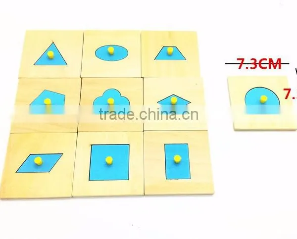 Kids Wooden Toy Montessori Geometry Puzzle photo-2