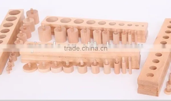 Teaching AIDS Wooden Educational Toys Montessori Cylinders Blocks photo-4