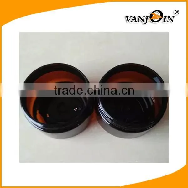 Empty 100g Amber Plastic Jar/ 100g Amber PET Jar/100g Amber Cream Jar With Sticker photo-2