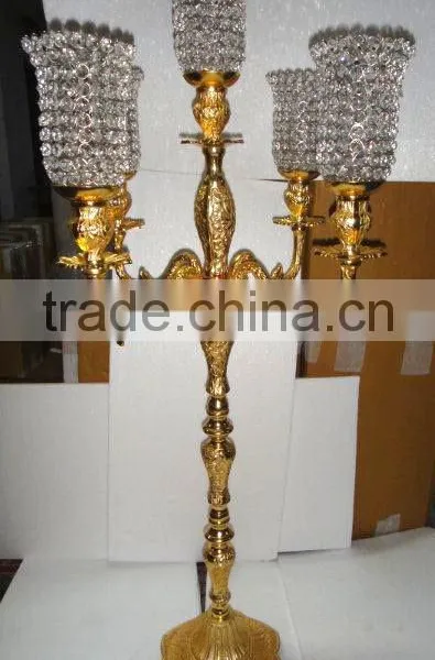 New Arrival Gold Candelabra, New Design Gold Candelabra For Wedding Table, photo-3