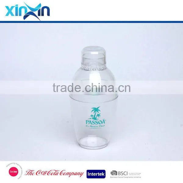 Small Clear Transparent Hard Plastic Cocktail Shaker photo-3