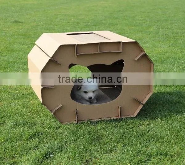 2017 Newest Eco-friendly Paper Material Pet House ,easy Taking and Outdoor Travelling Best Choose photo-4