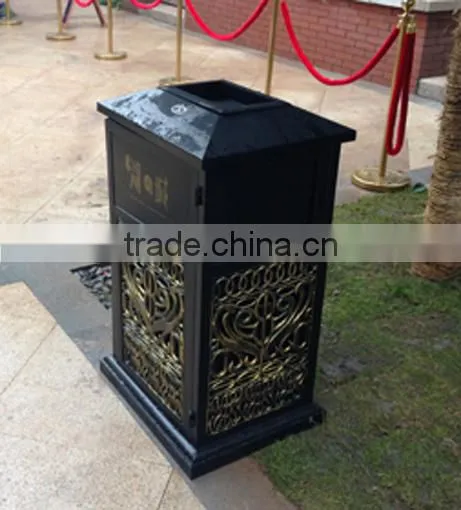 Arlau Aluminum Alloy Shopping Mall Trash Can photo-4