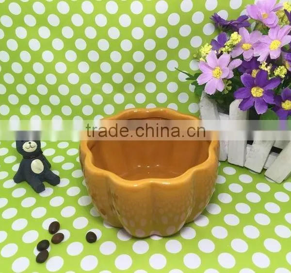 China on Sale Stocked Pumpkin Shape Bowl Ceramic Soup Bowls photo-2