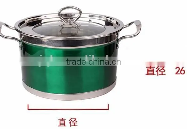 Colorful Stainless Steel Induction Bottom Soup Pot Cooking Pot Set photo-2