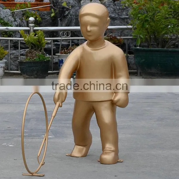 Fiberglass Children Play Sculpture Statue photo-2