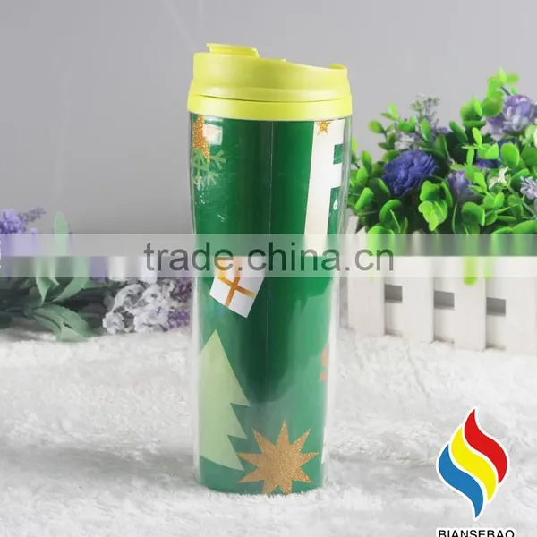 16OZ Double Wall Plastic Insulated Coffee Mug With Paper Insert photo-5