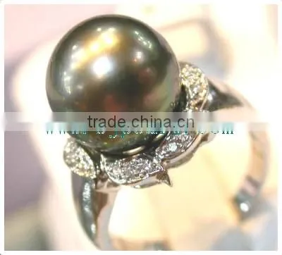 Large Tahitian Pearl Ring photo-3