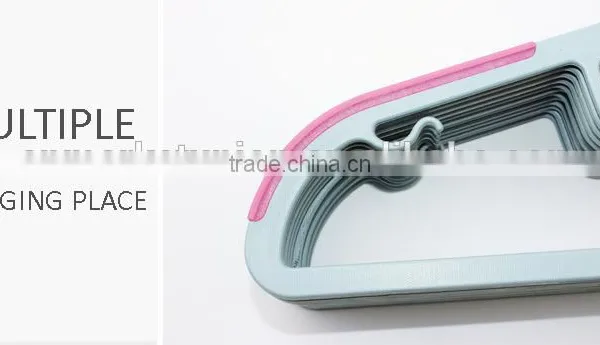 Multifunction Plastic Antiskid Wet & Dry Clothes Hanger,ABS,TPE,PP,Chrome Plated Hook photo-4