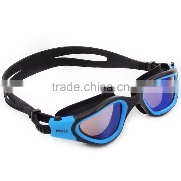 2015 New Panoramic Silicone Adult Swimming Goggles in Blue Lens(CF-7202) photo-2