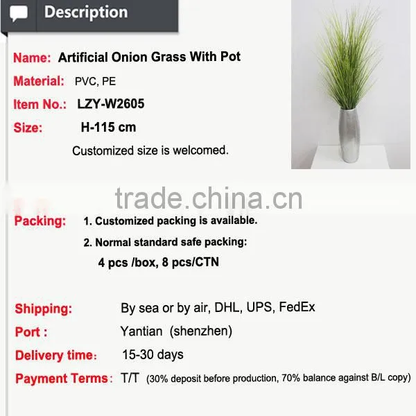 New Product in Artificial Onion Grass Artificial Grass for Garden Faux Grass in Pot photo-2