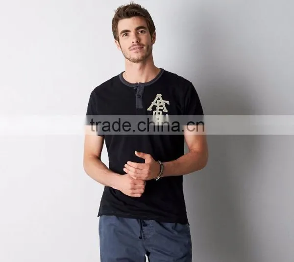 Modal and Cotton Blank T-shirts Short Sleeve Graphic Henley Wholesale Polo T-shirts With Logo T-shirts Japanese Cotton photo-2