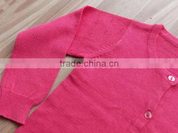 Wholesale Latest Cotton Knitting Children Kid Lace Cardigan Sweater for Girl(KS0432) photo-4