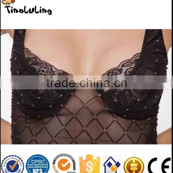 High Quality Hot Selling Women Dress Black Woman Sexy Transparent Lingerie Manufacture photo-2