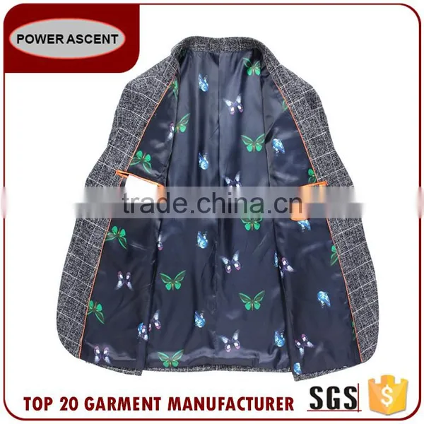 Wholesale Custom Style Fashion Suit Jacket Blazer Checked Men'S Suits For Sale photo-3