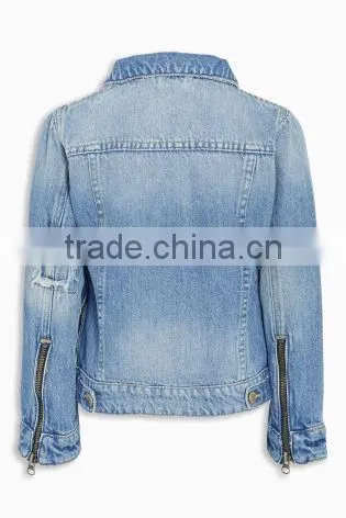 New Fashion Design Boys Blue Jean Jackets Stylish Kids Denim Coats photo-2