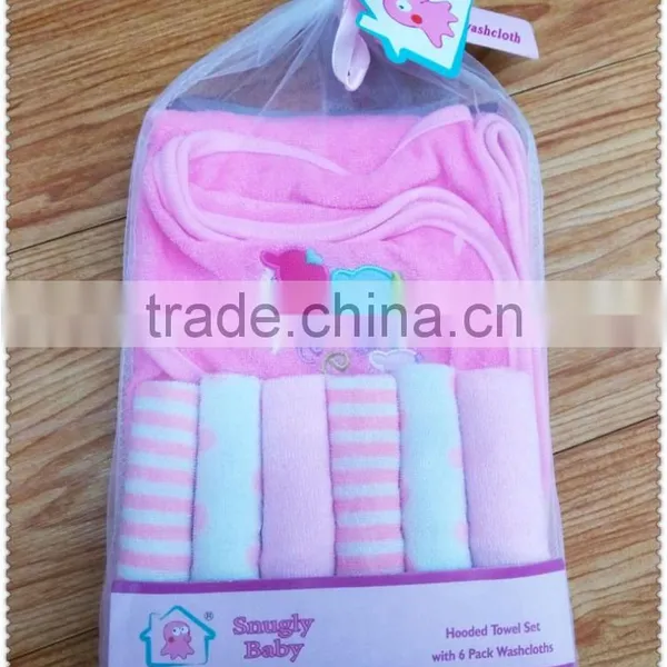 Soft Terry Hooded Baby Towel Set