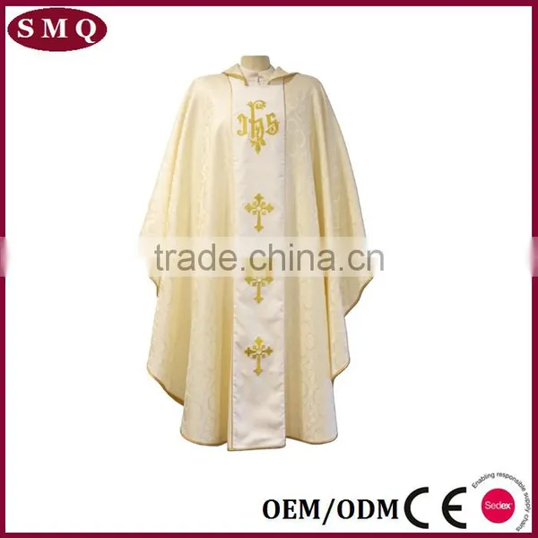 Wholesale Gold Cross Embroidery Clergy Chasuble photo-3