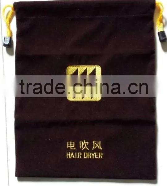 Hotel Hair Dryer Velvet Bag With Embroidery Logo photo-2