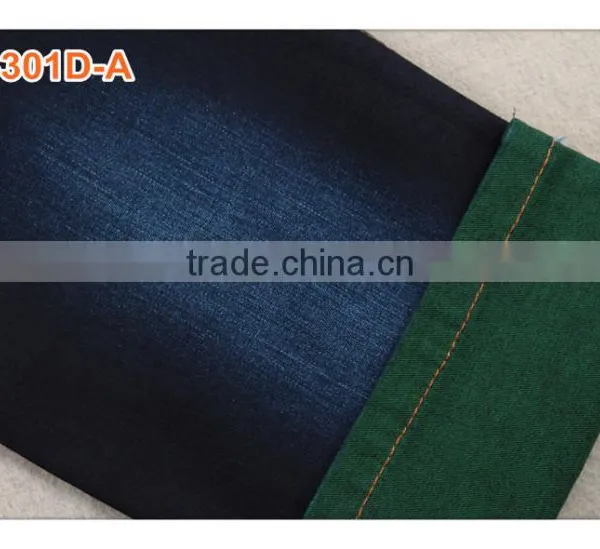 Cotton Tencel Dark Indigo Color Slub Denim Fabric photo-6