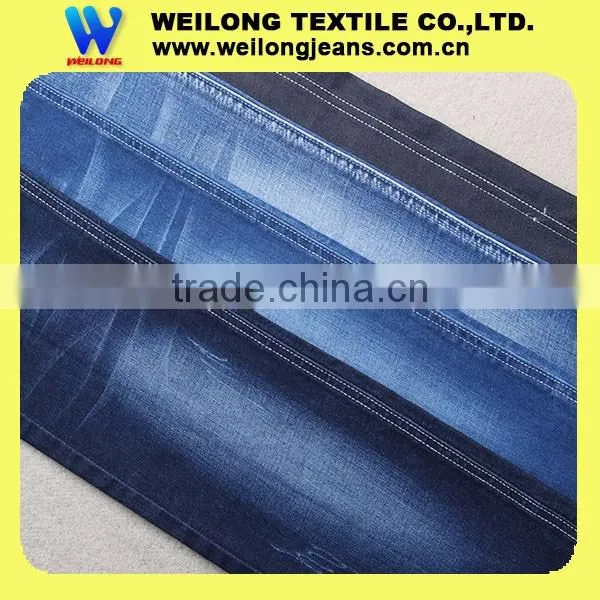 cotton lycra slub tencel denim jeans fabric(M0095B-B)