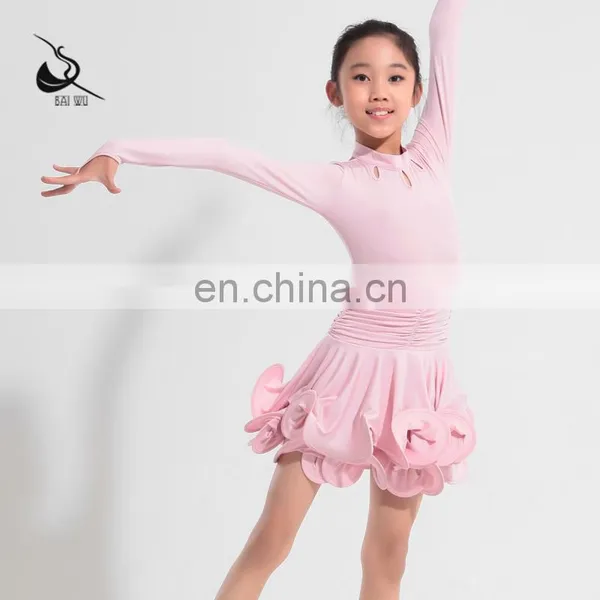 116282505 Baiw Dance Long Sleeve Children Latin Dress photo-5