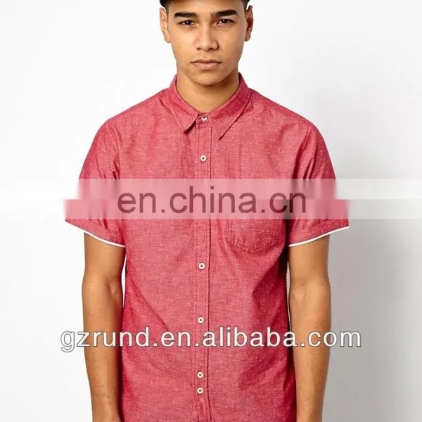 Outdoor Wear Cotton Short Sleeve Latest Fashion Men Casual Shirts Model-sc142