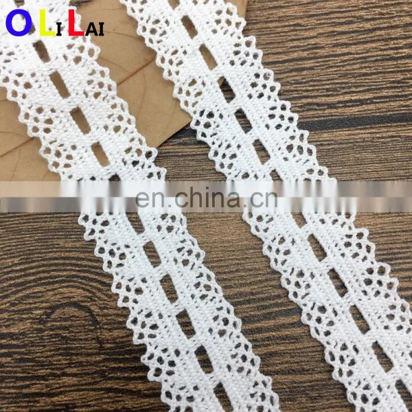 OLCT1944 2.5cm Fashion African White Cotton Crochet Guipure Lace for Ladies Dress photo-5