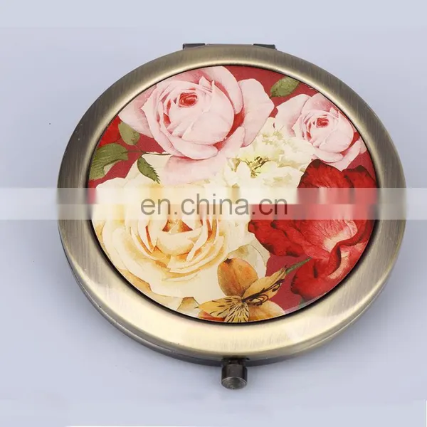 Christmas Gift High Quality Rose Gold Pocket Mirror Compact Mirror photo-2