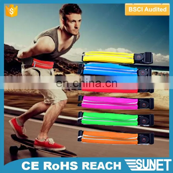 Hot Selling Adjustable Money Belt Led Fanny Pack