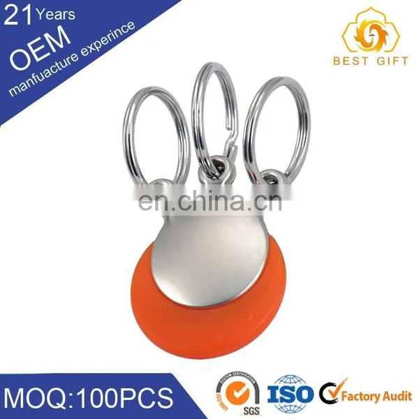 Metal Multi Rings Keyring Three Ring Quick Release Zinc Alloy Keychain photo-2