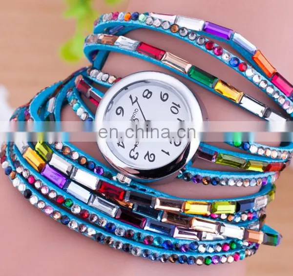 Hot Selling Butterfly Wrap Leather Bracelet Watch With Crystals Quartz Watch Crystal Leather Wrap Bracelets Gifts for Her photo-5