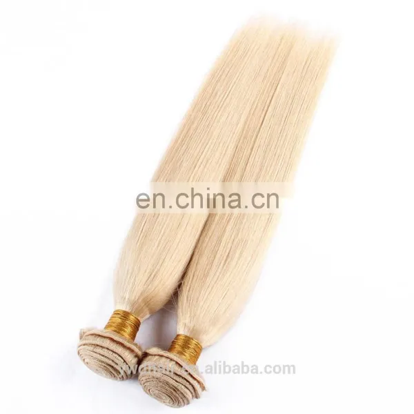8A Silky Honey Blonde Brazilian Straight Hair 613 Remy Weave Bundles Human Hair photo-3
