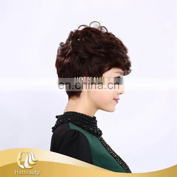 Cheap 2/33# Color Short Human Hair Machine Made Wig for Young Women photo-4