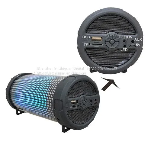 Portable Round Shape Wireless Speaker Mini Bluetooth Bazooka Speaker With Color Lights photo-5