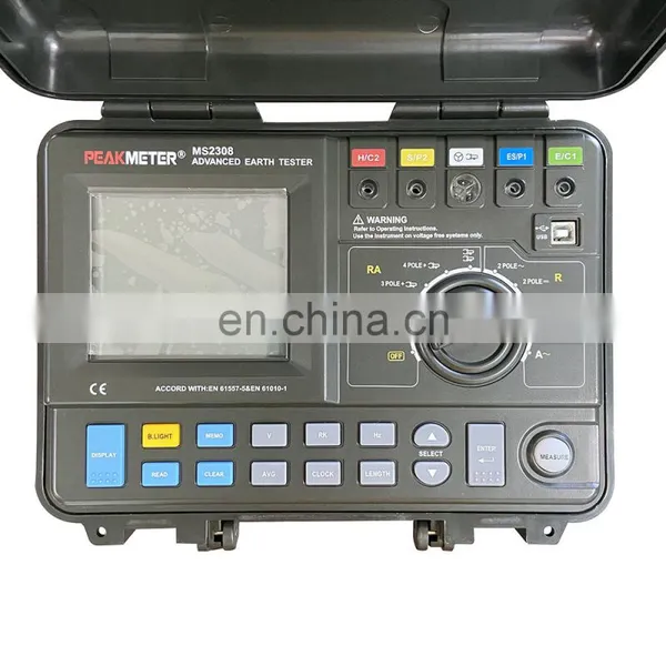 Digital Earth Resistance Tester Ground Resistance Tester Soil Resistivity Meter MS2308 photo-2