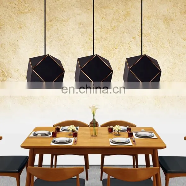 Popular Design Black White Square Hanging Lights Led Modern Fancy Pendant Light photo-2