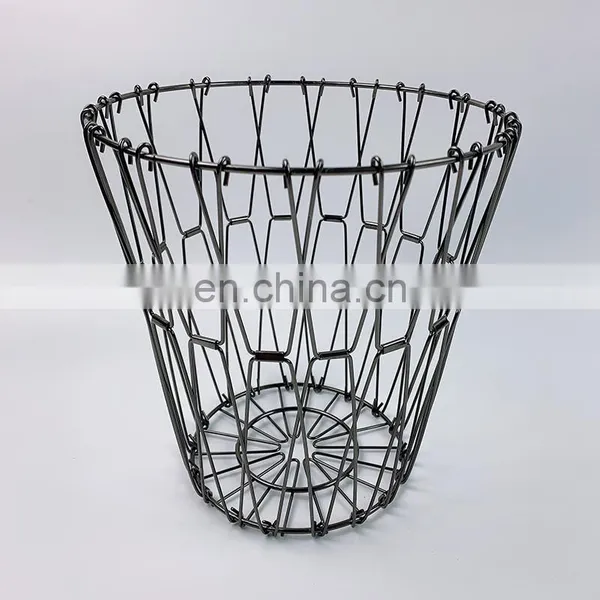 Multi Purpose Foldable Metal Organizer Basket Bin Kitchen Bathroom Fruits Mesh Wire Baskets For Storage photo-3