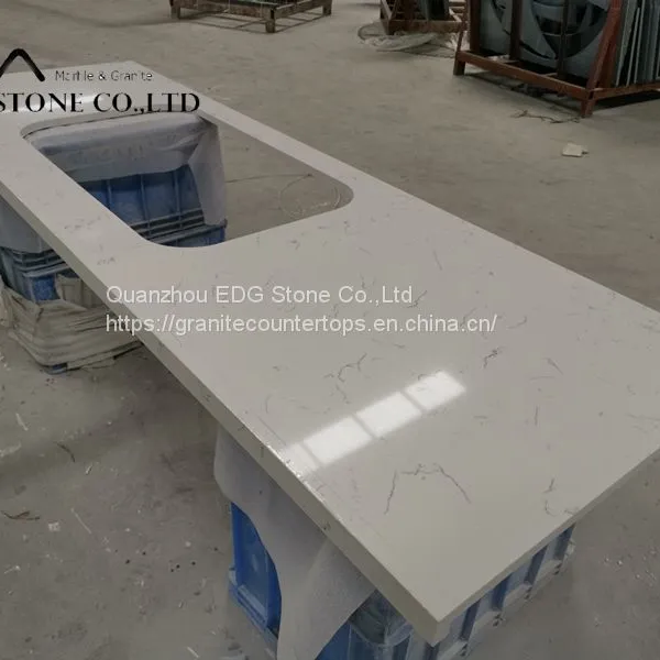 Good Quality Factory Directly Polish Kitchen Quartz Stone Countertop photo-5