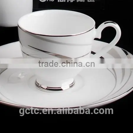 15pcs Bone China Tea Set With Streamline photo-5