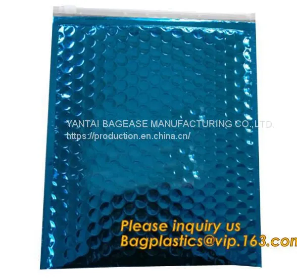 Slider Zipper Biodegradable Bubble Out Pouch Envelopes Protective Wrap Bags For Mail & Storage Bubble Mailers photo-3