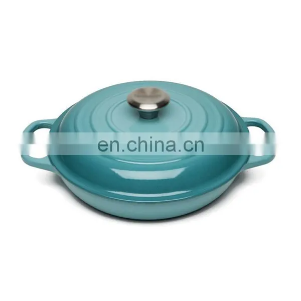 1.5Qt Soupe Camping Africa 30Cm Ensemble Indien Colorful Dinner Ware 3 In 1 European Shallow Turkey Seafood Iron Casserole photo-2