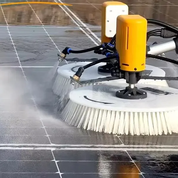 Factory New Design Photovoltaic Systems Semi Automatic Solar Panel Cleaning Machine With Less Water photo-3